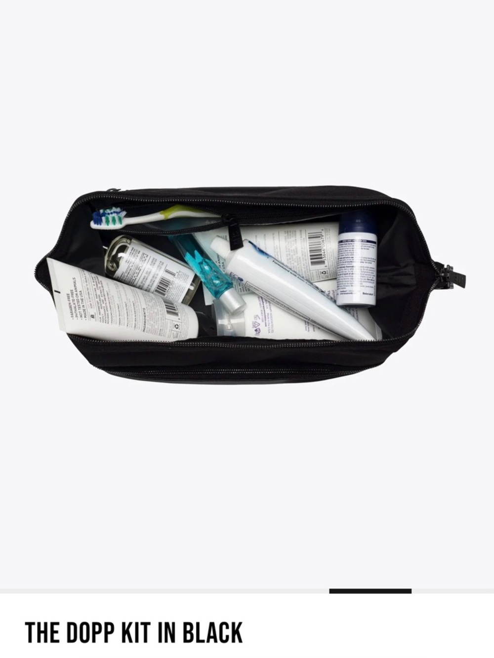Beis Black Travel Dopp Kit Toiletry Bag - Picture 3 of 8